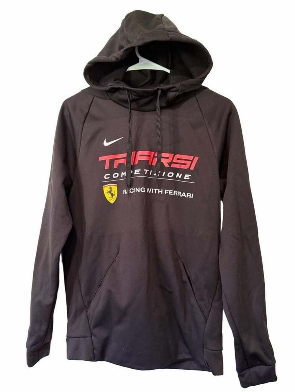 Nike Triarsi Competizione Racing With Ferrari Hoodie Size S Black